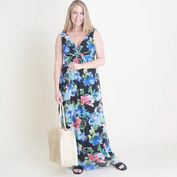 Connected Apparel Tropical Reese Dress Size 14 - Picture 1 of 2